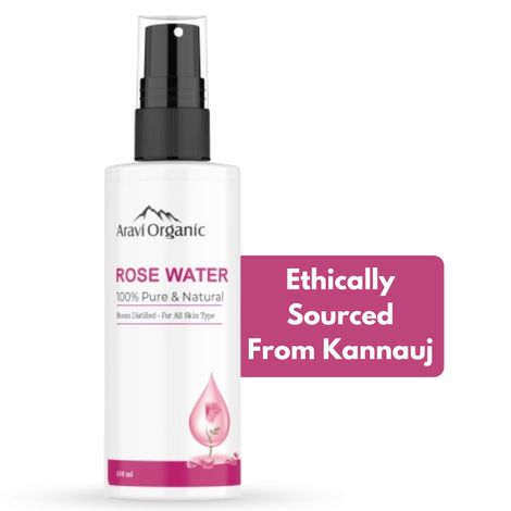 Buy Aravi Organic Rose Water| Gulab Jal | For Soothing Any Skin Inflammations, Hydrating Your Skin, Cleansing Your Pores & Soothing Redness Of Skin | Natural & Organic Ingredients (150 Ml)-Purplle