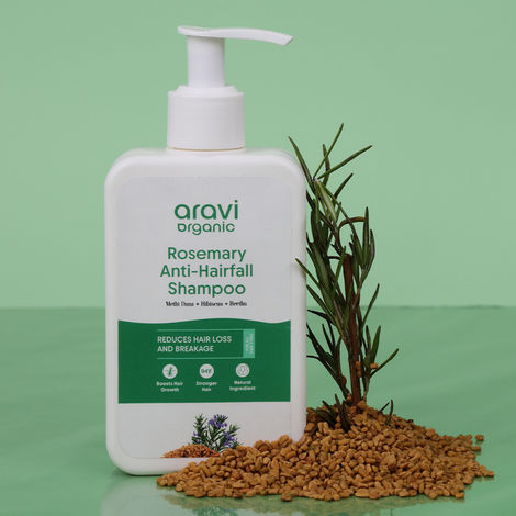 Buy Aravi Organic Rosemary Anti-Hairfall Shampoo | Hair Growth & Hairfall Control | Up to 94% Stronger Hair | Sulfate-Free | Suitable for Men & Women | For All Hair Types – 200 ml-Purplle