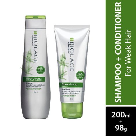 Buy Matrix Biolage Advanced Fiberstrong Strengthening Shampoo & Conditioner Combo of 2-Purplle