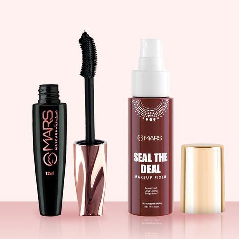 Buy MARS Fabulash Mascara and Seal the Deal Makeup Fixer Combo-Purplle