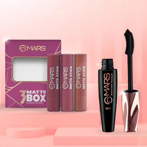 Buy MARS Fabulash Mascara and Matte Lipstick Box Combo-Purplle