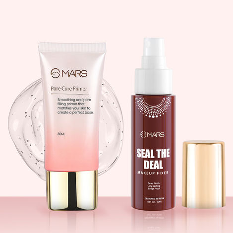 Buy MARS Pore Cure Primer and Seal the Deal Makeup Fixer Combo-Purplle