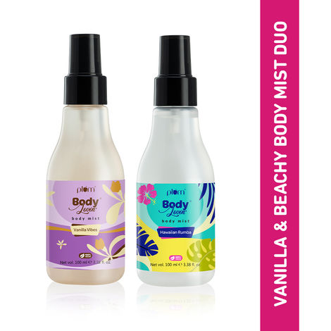 Buy Plum Beaches'n Bakeries Body Mist Duo - Hawaiian Ruma & Vanilla Vibes Body Mists (100ml*2)-Purplle
