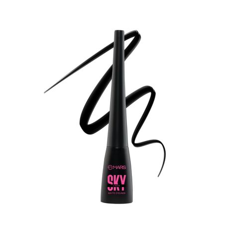 Buy MARS Skyliner Liquid Matte Eyeliner for Women | Long Lasting & Water Resistant | Precise Application | Matte Finish | Smudge Proof | Transfer Proof upto 12 hrs (4.5 ml) (Black)-Purplle
