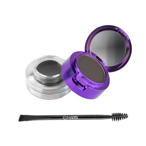 Buy MARS Eyelove Multi Pods Gel Eyeliner & Eyebrow Powder With Dual Ended Brush | Smudge Proof & Water Proof | Long Lasting | Rich Pigmentation | Inbuilt Mirror for Touch-up (3.5 gm) (Black)-Purplle