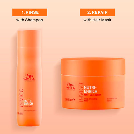 Buy Wella Professionals Invigo Nutri Enrich Deep Nourishing Shampoo and Mask Combo (150 ml + 250 ml)-Purplle