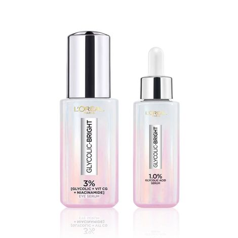 Buy L'Oreal Paris Glycolic Spot Treatment Duo- 1% Glycolic Acid Serum  (15 ml) + Dark Circle Eye Serum with 3% [GLYCOLIC + VIT CG + NIACINAMIDE], 20 ml-Purplle