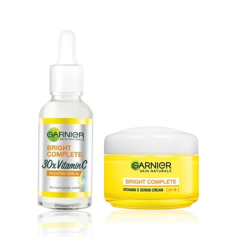 Buy Garnier Bright Complete Vitamin C Booster Duo- Face Serum (30 ml) + Vitamin C Day Cream (45 gm)-Purplle