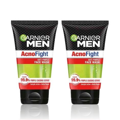 Buy Garnier Men Acno Fight anti- Pimple Face Wash (100 g)- Pack of 2-Purplle