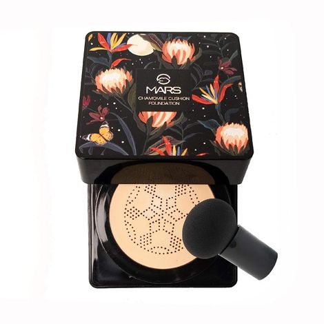 Buy MARS Chamomile Cushion Foundation with Applicator | Dewy Finish & Easy to Blend Nourishing Foundation for Face Makeup (20 gm) (Shade-01)-Purplle