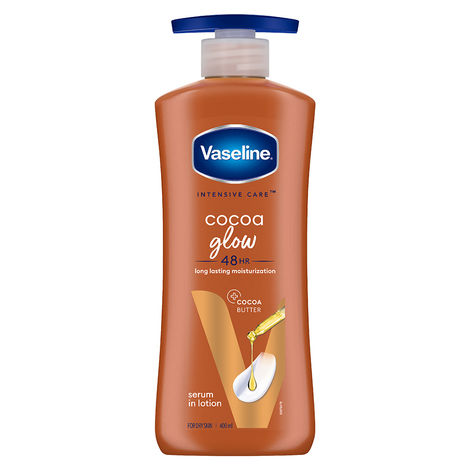 Buy Vaseline Cocoa Glow Serum In Lotion, 400 ml | 100% Pure Cocoa & Shea Butter for Glowing & Soft Skin-Purplle