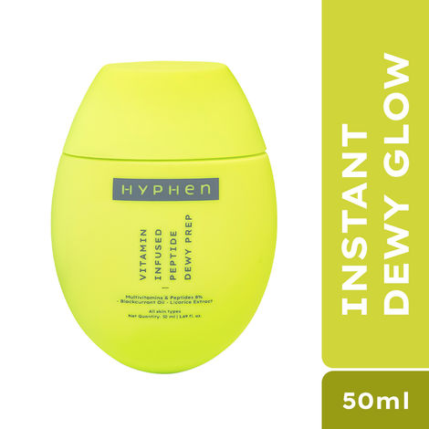 Buy Hyphen Vitamin-Infused Peptide Dewy Prep with 8% Multivitamins & Peptides for Visible Dewy Glow | Hydrates, UV Protection & Strengthens Barrier - 50 ml-Purplle