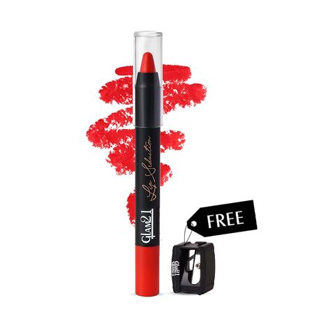 Buy Glam 21 Lip Seduction Non- Transfer Crayon Lipstick| Lightweight & Longlasting|Creamy Matte Formula - 3.6gm|Naughty Red|03-Purplle