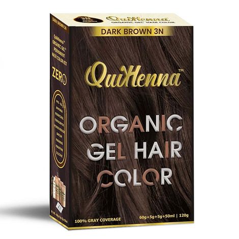 Buy Quikhenna Organic Gel Hair Color 3N Dark Brown 120 gm-Purplle