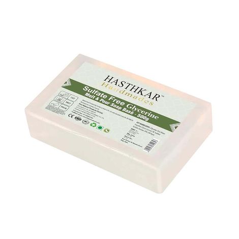 Buy Bypurenaturals Hasthkar Soap Base Bar (500 gm) For Soap Making, Melt & Pour Clear Transparent Glycerine Soap Base, Pure Organic & Natural, Paraben Free (Pack Of 1)-Purplle