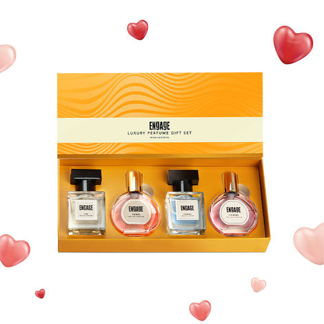 Buy Engage Luxury Perfume Unisex Gift Pack for Men + Women, Travel Sized, Assorted Pack, Ideal Wedding Gift, Anniversary Gift, 25 mlX4-Purplle