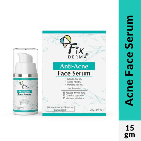 Buy Fixderma 2% Salicylic Acid Serum for Anti Acne & Spot Treatment with 5% Azelaic Acid & 4% Mandelic Acid | Anti Acne Face Serum | Face Serum for Men & Women | Face Serum for Oily Skin - 15 gm-Purplle