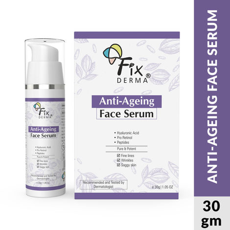 Buy Fixderma Hyaluronic Acid Serum for Anti Ageing with Pro Retinol Serum for Face | Anti Ageing Serum for Fine Lines & Wrinkles | Face Serum for Men & Women | Face Serum for for all Skin Types - 30 gm-Purplle