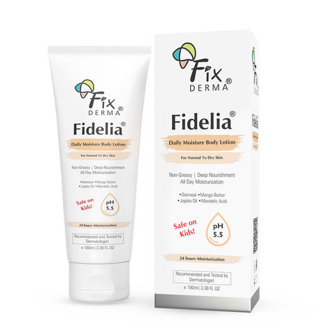 Buy Fixderma Fidelia Daily Moisture Body Lotion | Moisturizer for Face & Body | Body Lotion for Winter | Body Lotion for Women & Men | Body Lotion for Dry Skin with Jojoba Oil & Oatmeal - 100 ml-Purplle