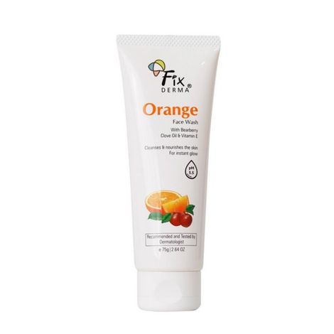 Buy Fixderma Orange Face Wash with Vitamin E & Bearberry | Tan Removal Face Wash | Face Wash & Face Cleanser | Face Wash for Oily Skin (All Type Skin) | Face Wash for Women & Men - 75 gm-Purplle