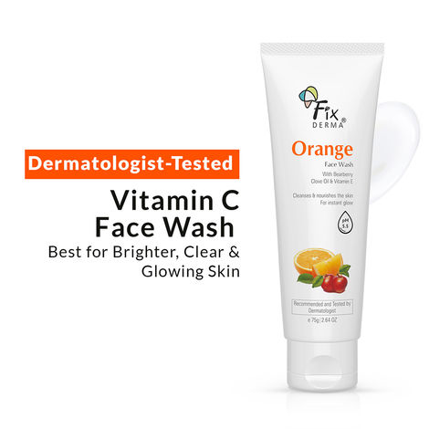 Buy Fixderma Orange Face Wash with Vitamin E & Bearberry | Tan Removal Face Wash | Face Wash & Face Cleanser | Face Wash for Oily Skin (All Type Skin) | Face Wash for Women & Men - 75 gm-Purplle
