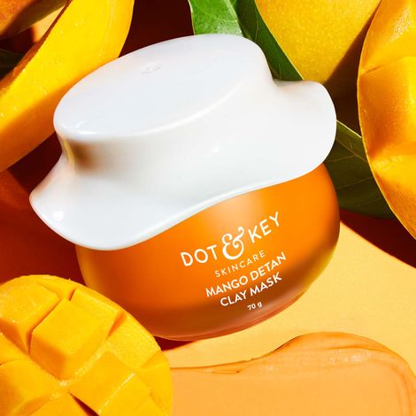 Buy Dot & Key Mango DETAN Clay Mask | D Tan Face Mask with Glycolic + Niacinamide - 70 gm-Purplle