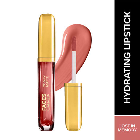 Buy FACES CANADA Comfy Matte Liquid Lipstick - Lost In Memory 24, 3.8 ml | Comfortable 10HR Longstay | Intense Matte Color | Almond Oil & Vitamin E Infused | Super Smooth | No Dryness | No Alcohol-Purplle