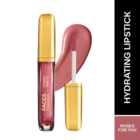 Buy FACES CANADA Comfy Matte Liquid Lipstick - Roses For You 26, 3.8 ml | Comfortable 10HR Longstay | Intense Matte Color | Almond Oil & Vitamin E Infused | Super Smooth | No Dryness | No Alcohol-Purplle