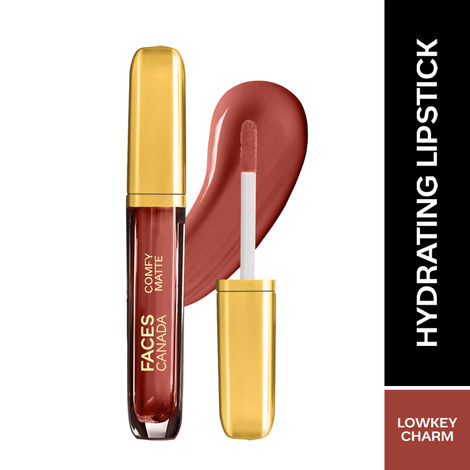 Buy FACES CANADA Comfy Matte Liquid Lipstick - Lowkey Charm 30, 3.8 ml | Comfortable 10HR Longstay | Intense Matte Color | Almond Oil & Vitamin E Infused | Super Smooth | No Dryness | No Alcohol-Purplle