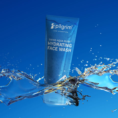 Buy Pilgrim Swiss Aqua Rush Hydrating Face Wash for Men & Women | Crafted with Powerful Hydrators, Pentavitin, Aquaxyl, Swiss Aqua Rush | Hydrating Face wash | Refreshes Skin & restores hydration|100 ml-Purplle