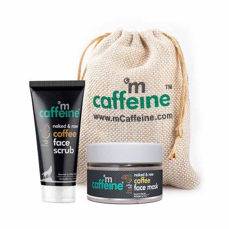 Buy MCaffeine Naked & Raw Coffee Face Scrub & Coffee Face Mask 30 ml-Purplle