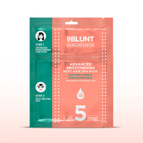 Buy Bblunt Advanced Smoothening Heat Hair Spa Mask with Keratin & Hyaluronic Acid -30 gm + 40 gm Makes Hair Frizz-Free & Straight | Deeply Nourishes | Adds Spectacular Shine-Purplle