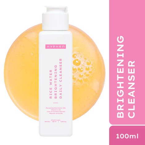 Buy Hyphen Rice Water Brightening Daily Cleanser | Brightens Skin, Reduces Dark Spots & Pigmentation |Gentle, Non-drying, Fragrance Free Formula - 100 ml-Purplle