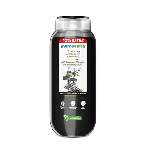 Buy Mamaearth Charcoal Moisturizing Body Wash with Activated Charcoal & Energizing Mint Scent for Skin Detoxification- 275 ml | Deeply Cleanses | Intensely Moisturizes | Long-Lasting Fragrance | All Skin Types-Purplle