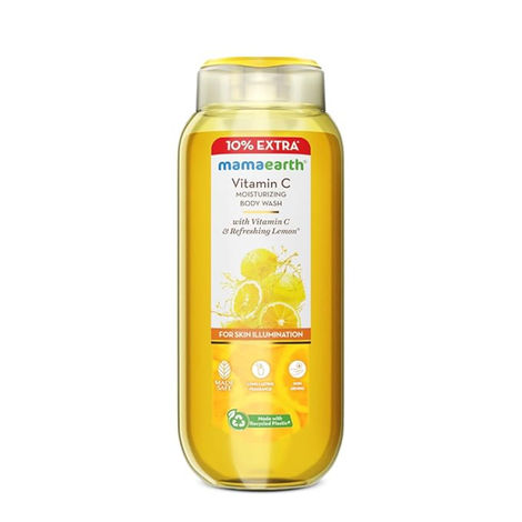Buy Mamaearth Vitamin C Moisturizing Body Wash with Vitamin C & Refreshing Lemon Scent for Skin Illumination- 275 ml | Deeply Cleanses | Intensely Moisturizes | Long-Lasting Fragrance | Radiant Glow | All Skin Types-Purplle
