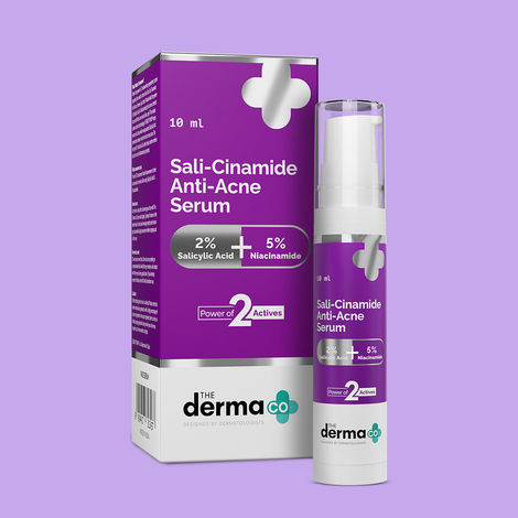 Buy The Derma Co. Sali-Cinamide Anti-Acne Face Serum with 2% Salicylic Acid & 5% Niacinamide for Acne & Acne Marks - 10 ml-Purplle