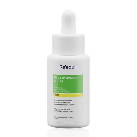Buy Re'equil Daily Hydration Serum with Niacinamide, Sodium Hyaluronate, and Hyaluronic Acid | Enhances Skin Hydration | Improves Skin Texture | Reduces Fine Lines & Wrinkles 25 ml-Purplle