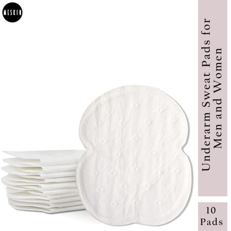 Buy MeSkin Disposable Underarm Sweat Pads for Men and Women - Stain proof, Anti Perspiration (10 pcs)-Purplle