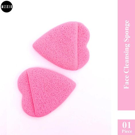Buy MeSkin Deep Cleansing Facial Sponge - Heart Shape Puff (Assorted Colors, Pack of 1)-Purplle
