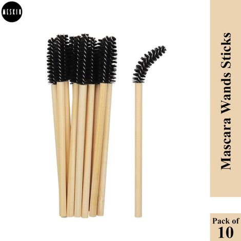 Buy MeSkin Disposable Bamboo Mascara Wands - (Pack of 10)-Purplle