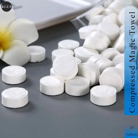 Buy MeSkin Compressed Towel Tablets(Pack Of 25) 200gm-Purplle