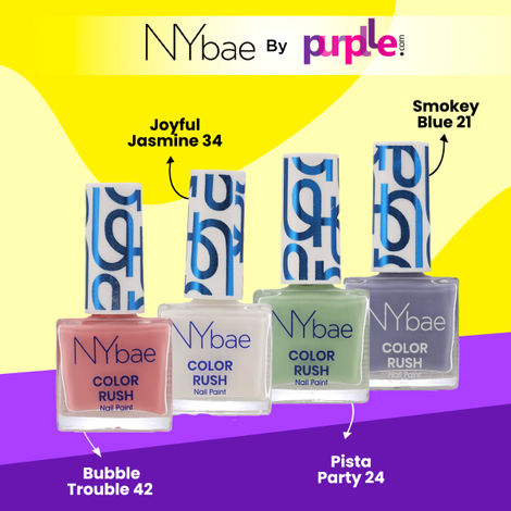 Buy NY Bae Color Rush Nail Paint Set - Pretty Pastels 08| Chip Resistant | Long Lasting | Quick Dry | Glossy Gel Nail Polish (22 ml)-Purplle