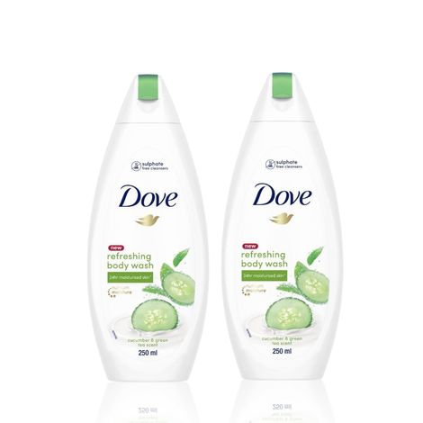 Buy Dove Refreshing Body Wash, 250 ml (pack of 2)-Purplle