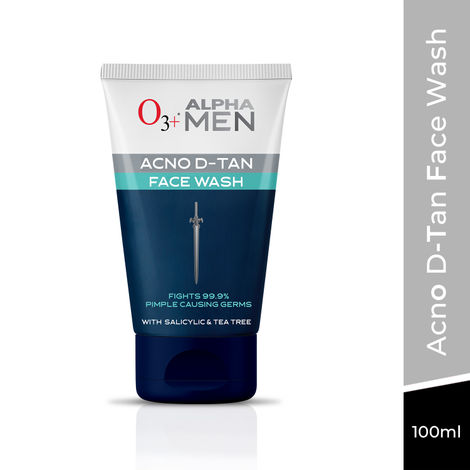 Buy O3+ Alpha Men Acno D Tan face wash With Salicylic & Tea Tree (100 ml)-Purplle