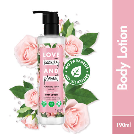 Buy Love Beauty Planet Murumuru Butter & Rose Body Lotion (190 ml)-Purplle