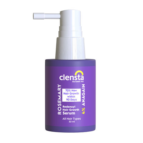 Buy Clensta Rosemary Redensyl Hair Growth Serum With 4% Anagain Help in 70% New Hair Growth Within 90 Days | For Men & Women | All Hair Types | 30ml-Purplle