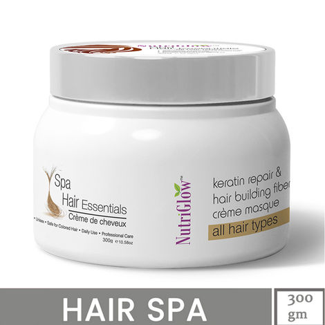 Buy NutriGlow Hair Spa Cream with Keratin Repair Formula for All Hair Types, Professional Care, 300 gm-Purplle