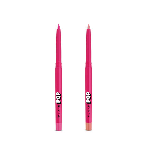 Buy SUGAR POP Lip Essentials - Velvet Lip Liner 02 Pink Wave & Velvet Matte Lip Liner 03 Beige Vibes - 0.27 gms & x 2 - Set of 2-Purplle