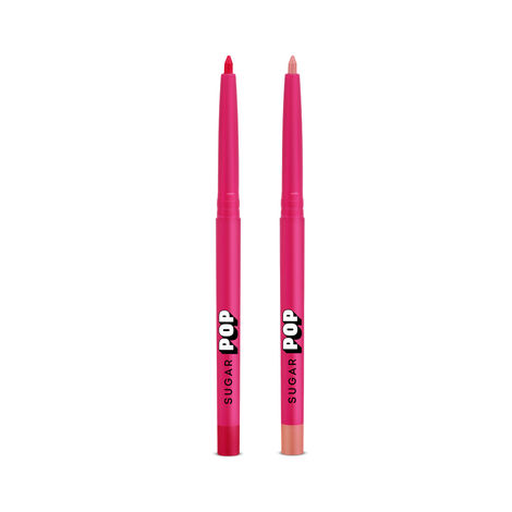 Buy SUGAR POP Lip Essentials - Velvet Matte Lip Liner 01 Red Carpet & Velvet Lip Liner 03 Beige - 0.27 gms & x 2 - Set of 2-Purplle