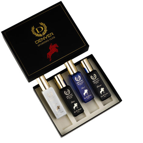 Buy DENVER Sporting Club Gift Set for Men - Rider, Victor, Champ, Goal - 20 ml Each | Long Lasting Luxury Perfume EDP-Purplle